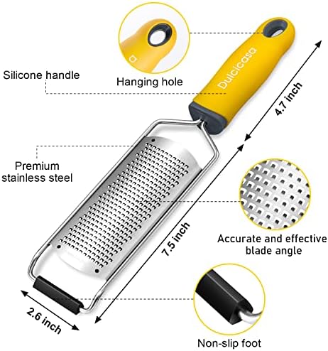 Get Fresh Flavor Zester Grater Compact Tool for Citrus Zesting Cheesering
