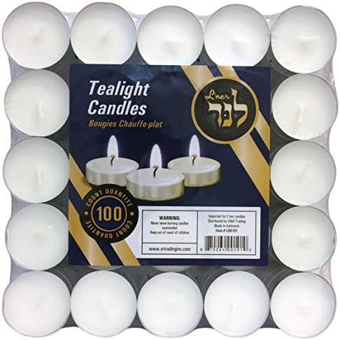 Luxury-Grade Tea Lights Set of 100 with 35 Hours Burn Time