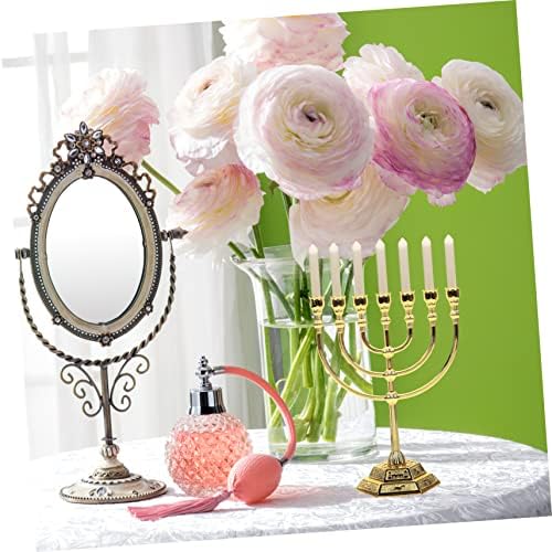 Elegant 7-Piece Metal Candlestick Set for Jewish Decor