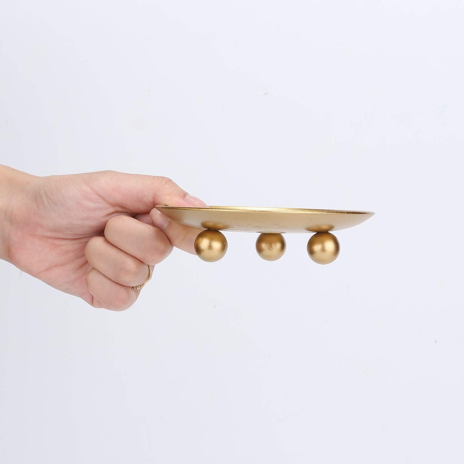 Sturdy Iron Candle Holder Set for Gold Layered Design