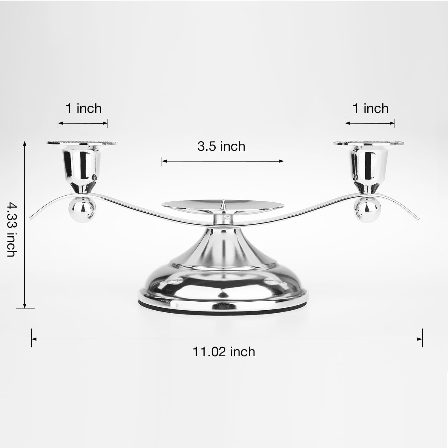 LakWilows 3-Floral Candle Set with Silver Holder