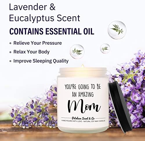 Petalsun Lavender Soy Candle for New Moms 7OZ