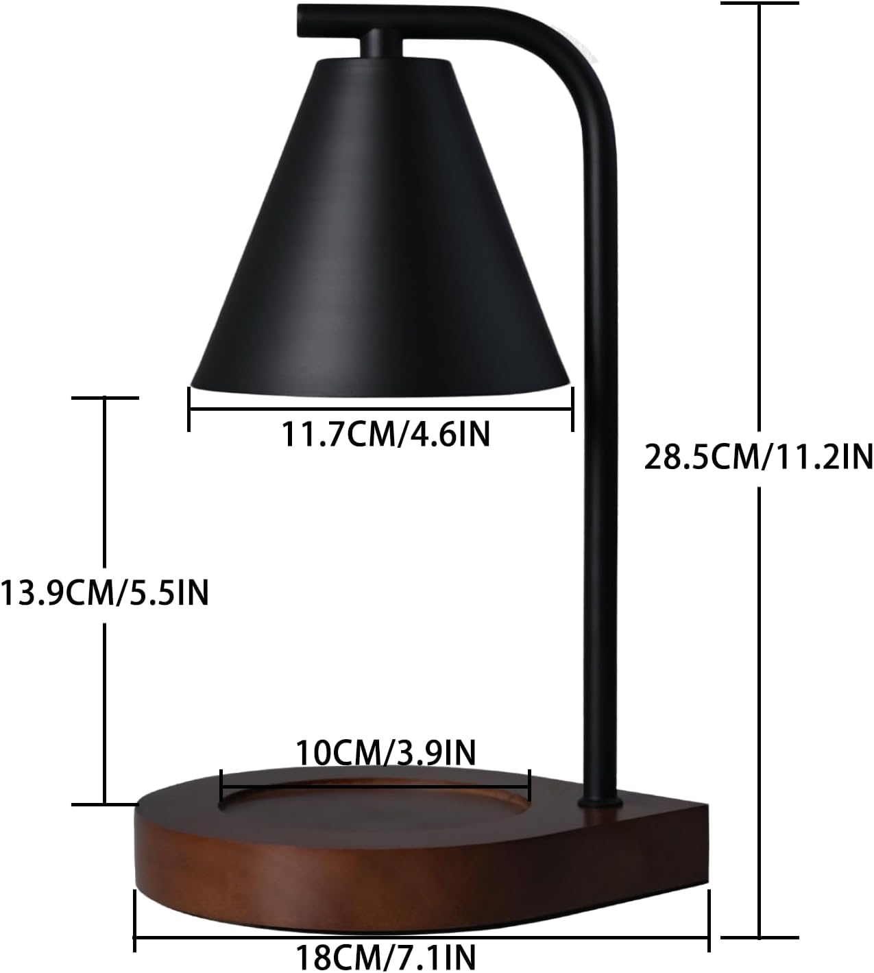 SOKCVSEA Candle Warmer Lamp Dimmable Candle Warmer with 2 Bulbs Black