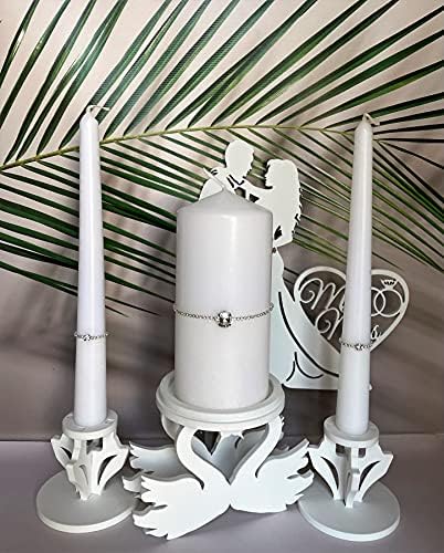 Elegant Unity Candle Holder Set for Weddings Ceremsemblies Special Occasions
