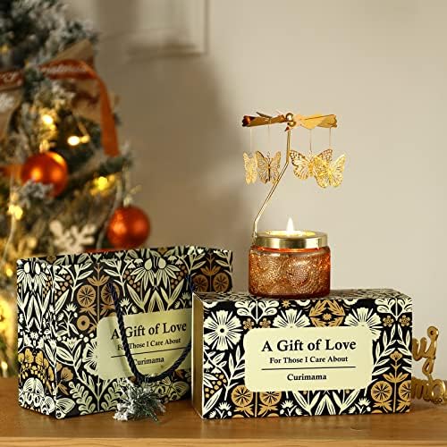 Rotatable Butterfly Candle for Mothers Day Womens Gift