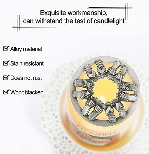 GORGECRAFT Candle Toppers Elegant Candle Shade Extensions for Even Burn Silver