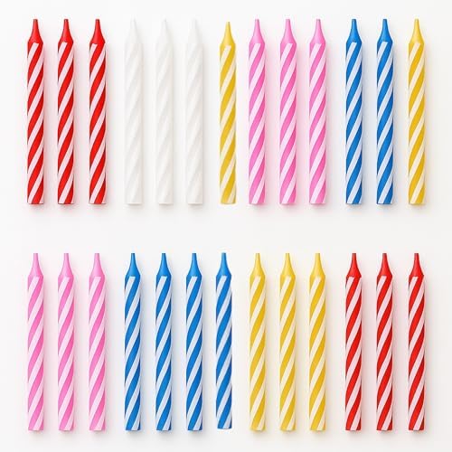 72-MultiColor Birthday Candles for Parties Celebrations