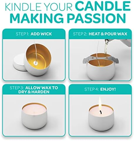 Pack of 24 Reusable Candle Jars with Lids
