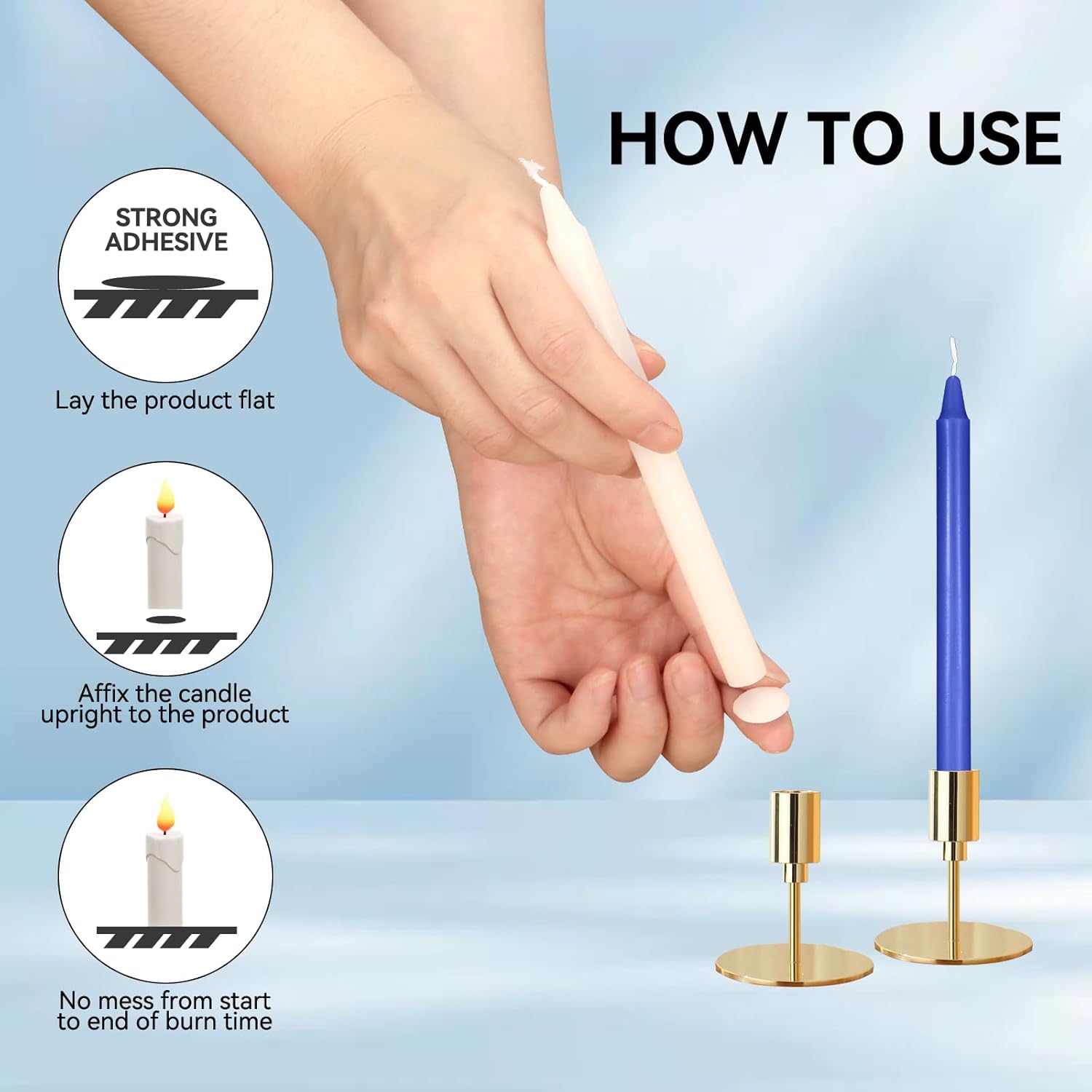 Taper Candle Wax Dots Adhesive