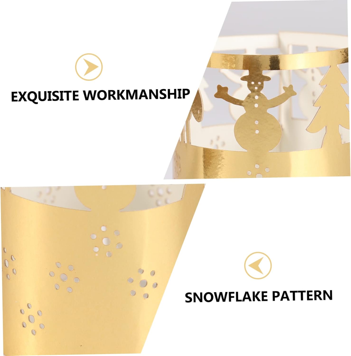 50-Piece Snowflake Candle Lampshade Xmas Decor Set
