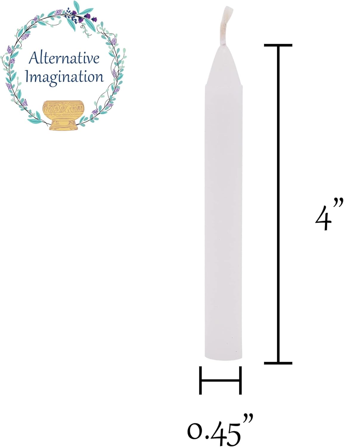 20 Pack White Candles for Prayer Decor