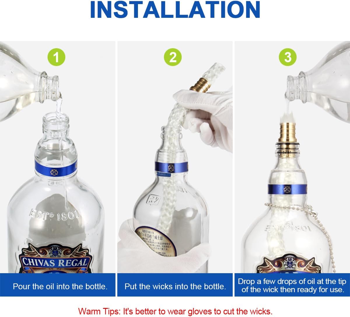Outdoor Bottle Lights Kit 3-Piece Pack