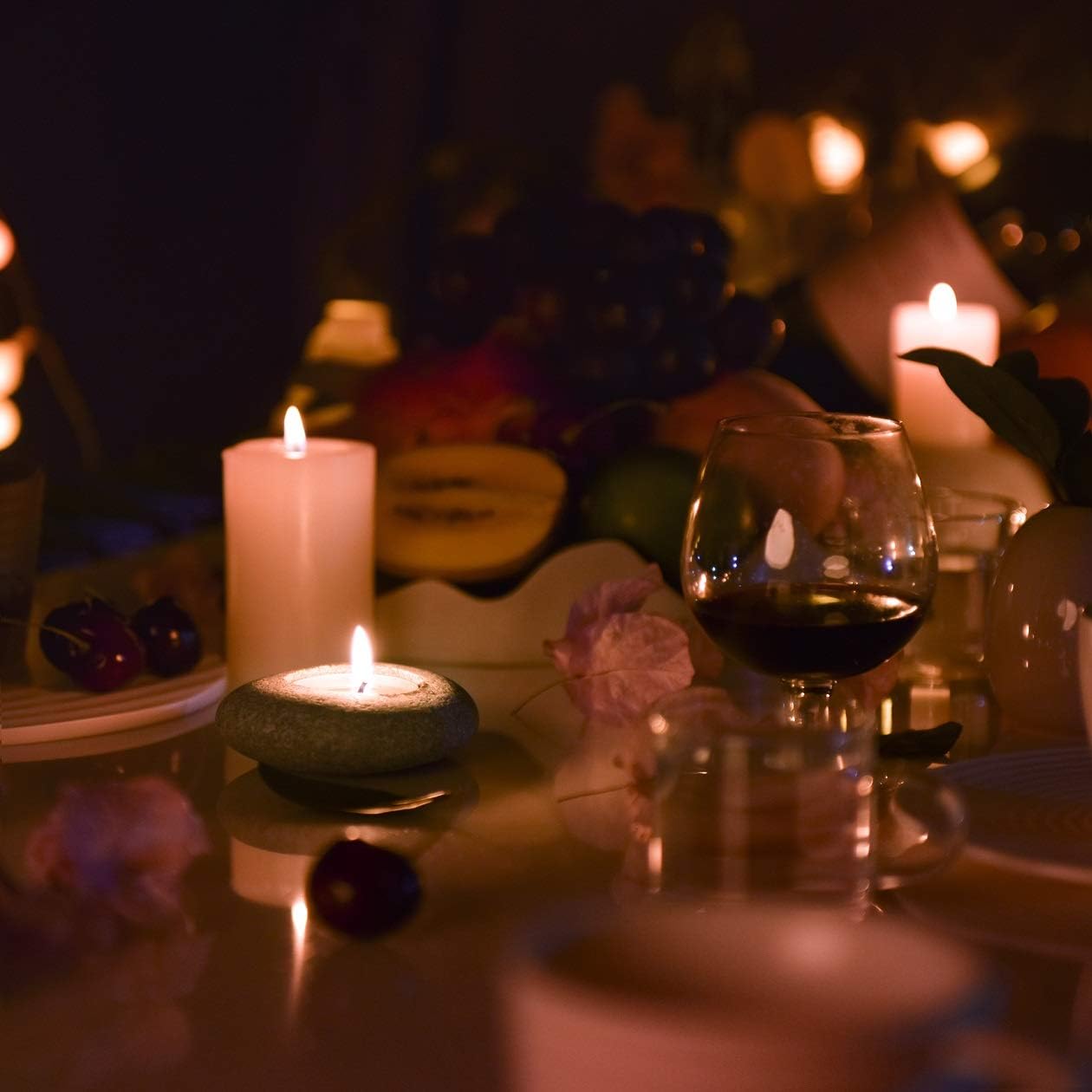 Elegant Handmade Pebble Tea Light Candle Holder