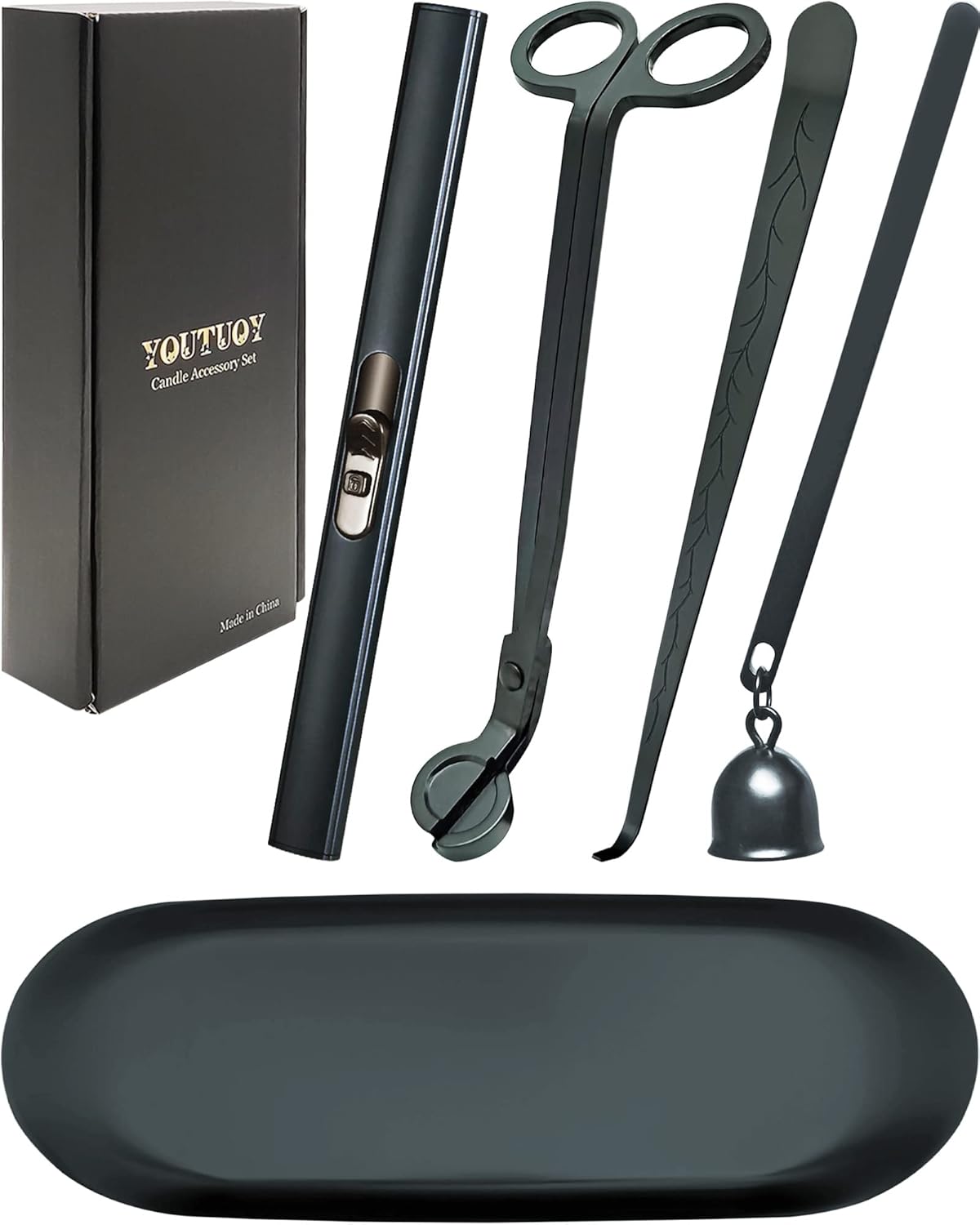 5-in-1 Candle Accessory Set with Rechargeable Candle Lighter More