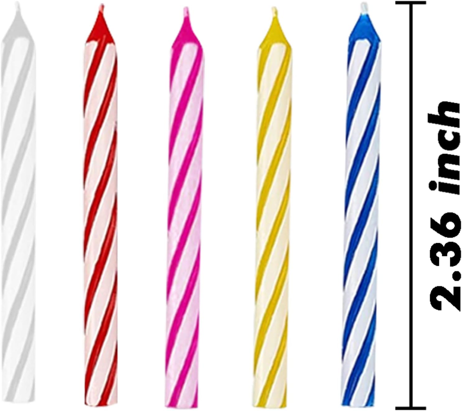 72-MultiColor Birthday Candles for Parties Celebrations