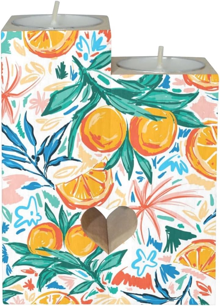 Summer Heart Candle Holder Set