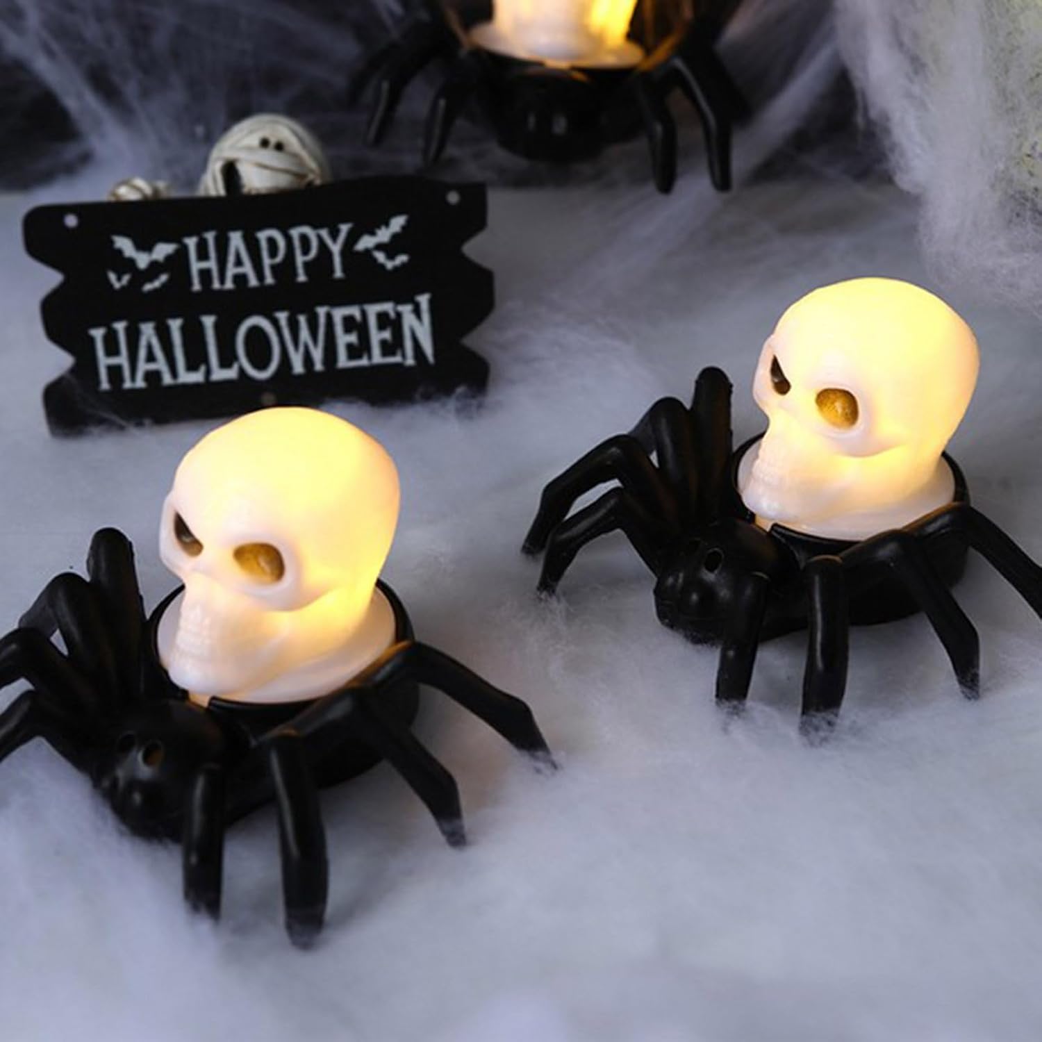 Arachnid Skeleton LED Candle for Halloween
