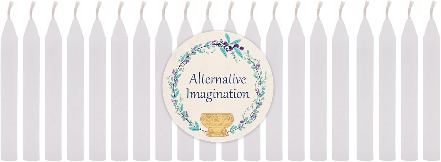 20 Pack White Candles for Prayer Decor