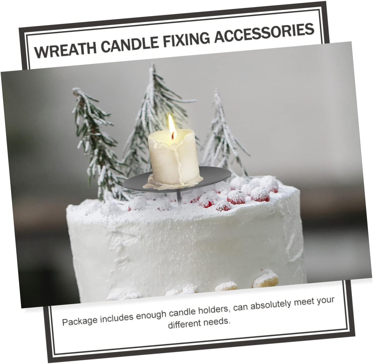 Candle Base Holders Wreath Fixes Metal Candle Holder Set