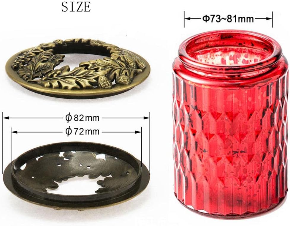 Simple Snowflake Candle Shade Cover for 73-81mm Jar Candles