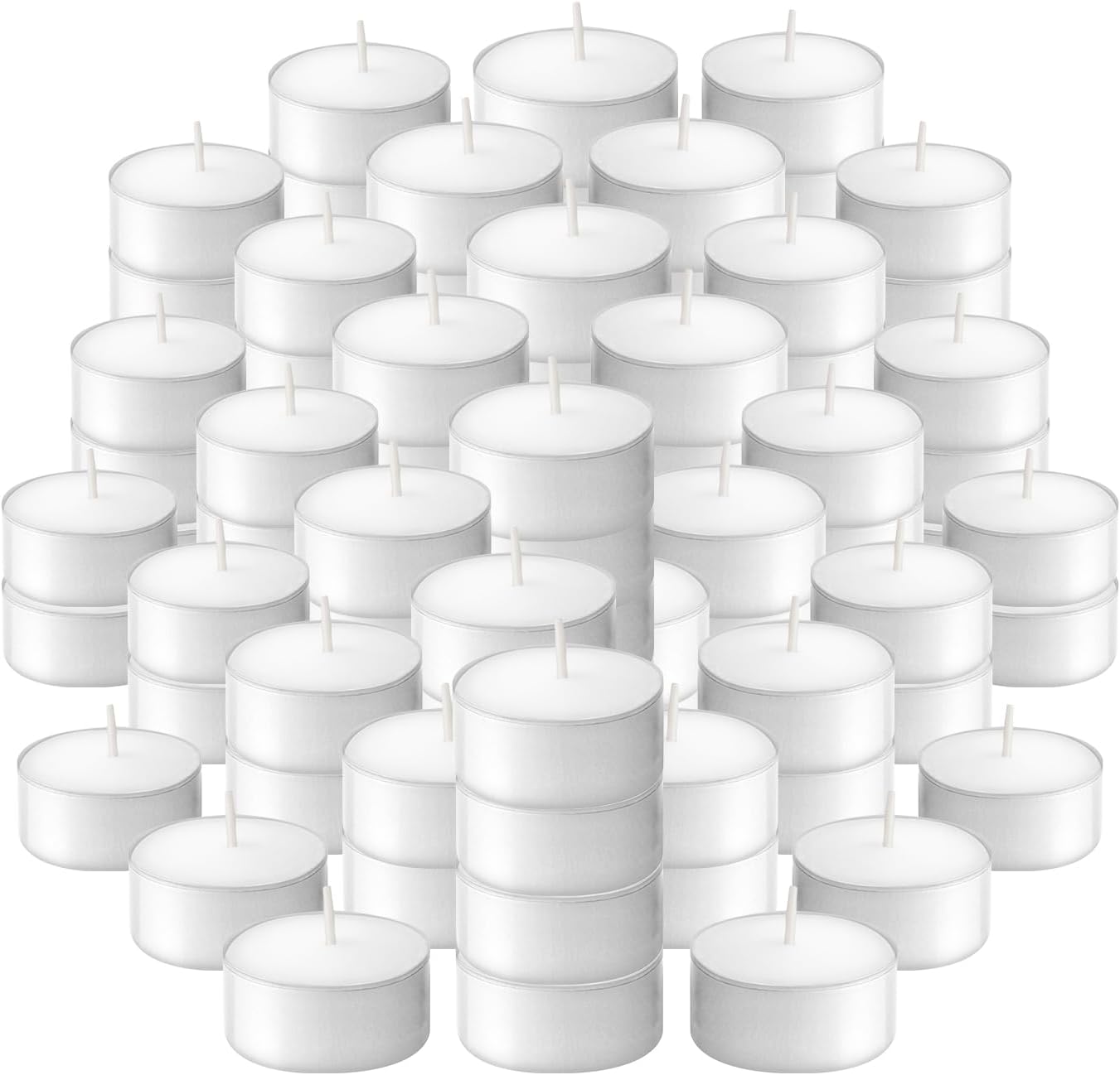 70 Count White Tea Lights Long-Burning 6 Hours