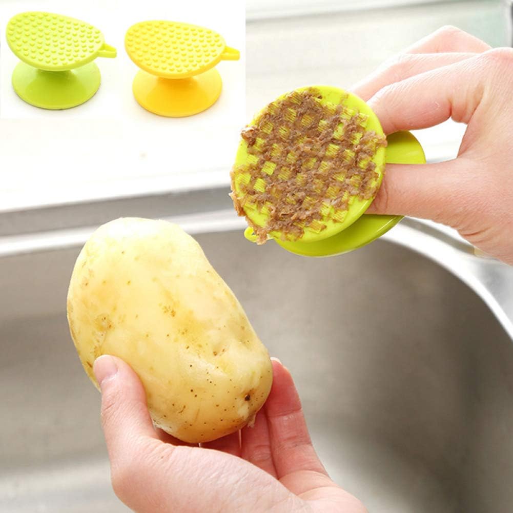 Sanfly 1pc Plastic Carrot Peeling Brush Durable Easy to Use