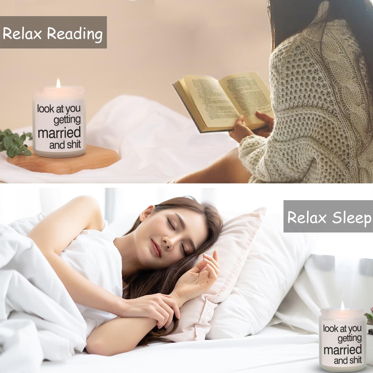 Personalized 2025 Bridal Collection Candle Lavender Scent Stress Relief Gift