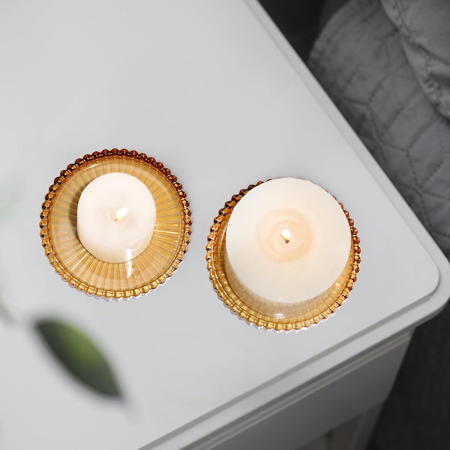Vixdonos 8-Piece Gear Candle Holder Set