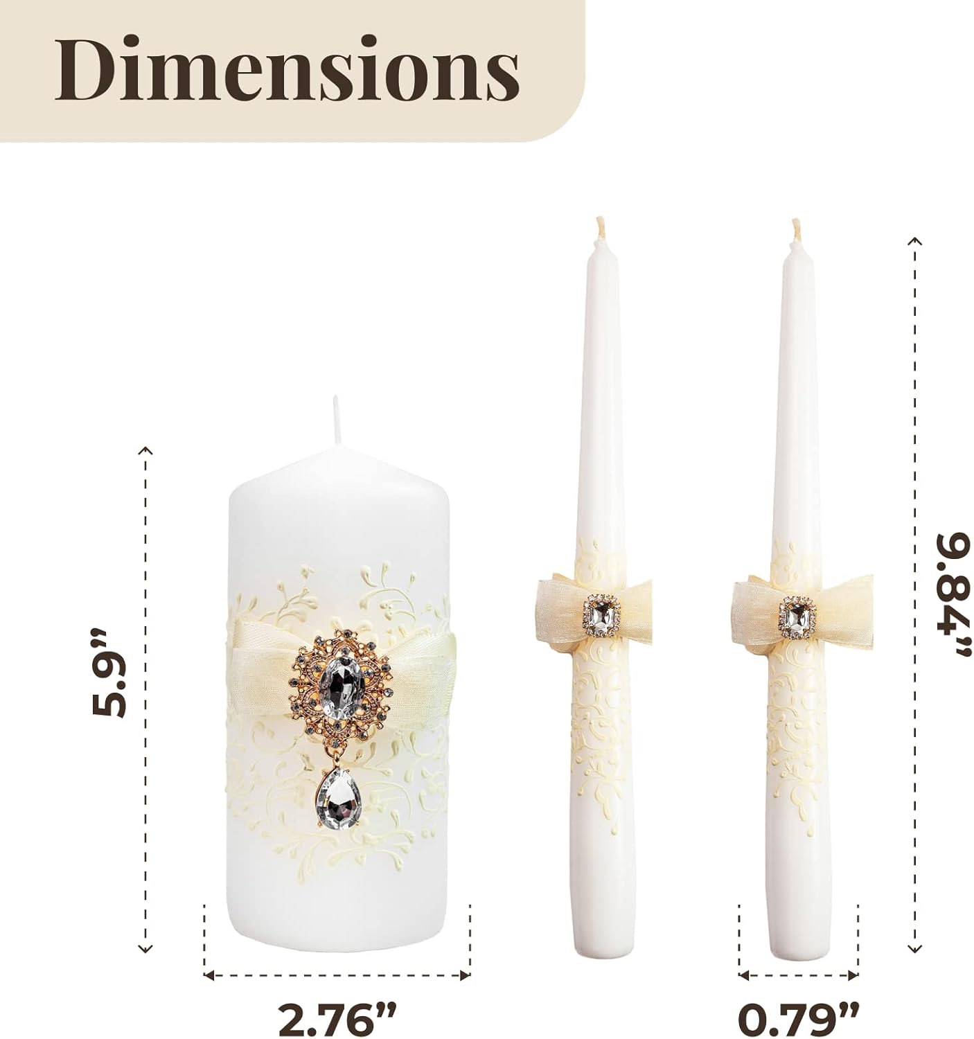 VABA - Unity Candle Set for Weddings