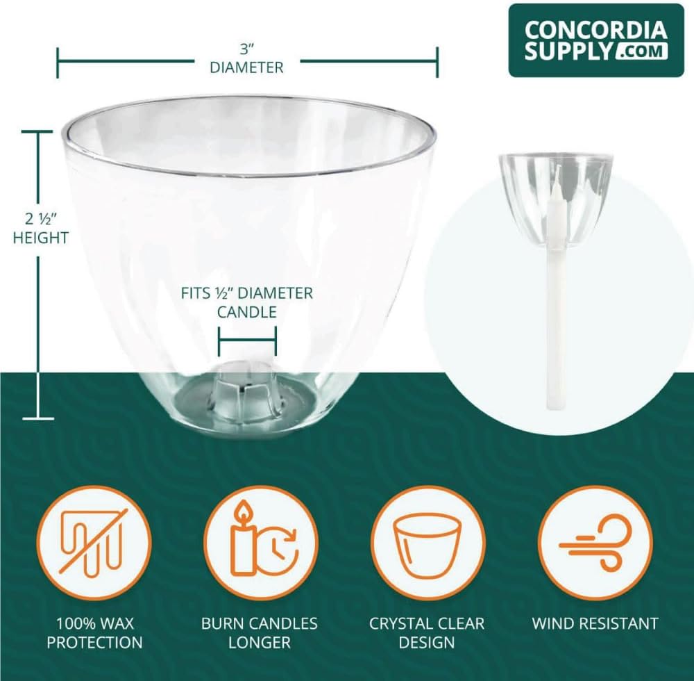 Clear Shield Candle Drip Protectors 50-Pack