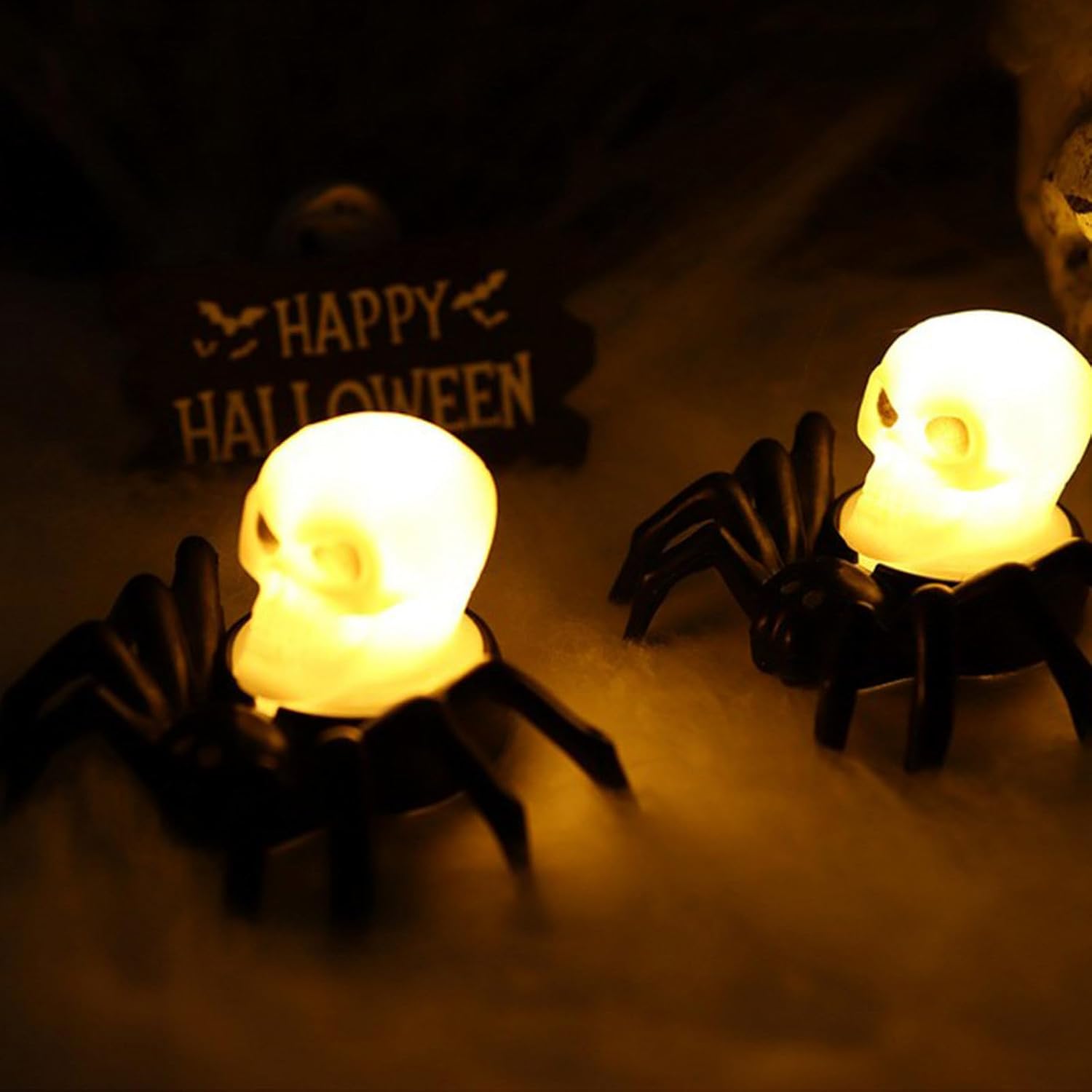 Arachnid Skeleton LED Candle for Halloween