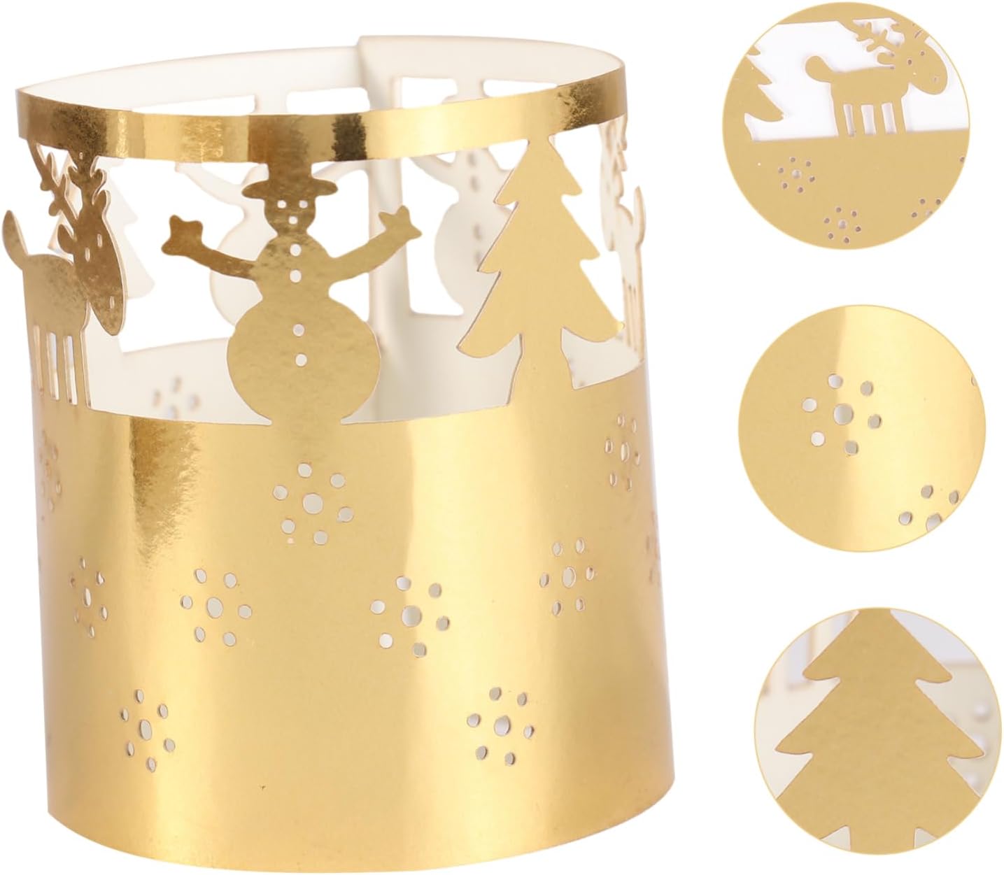 50-Piece Snowflake Candle Lampshade Xmas Decor Set
