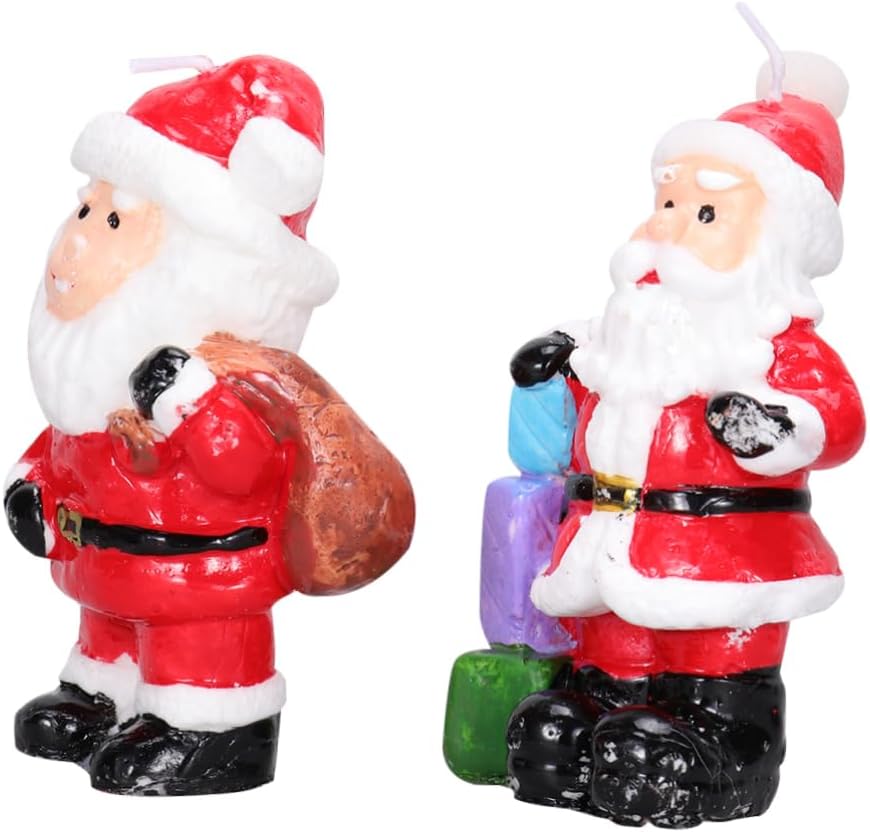 STOBAZA Santa Claus persuade Candles Set with 2