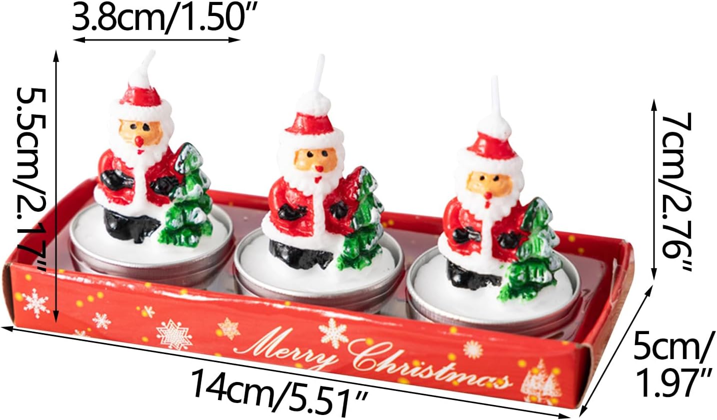 Mini Christmas Tea Lights - 3Pcs Set