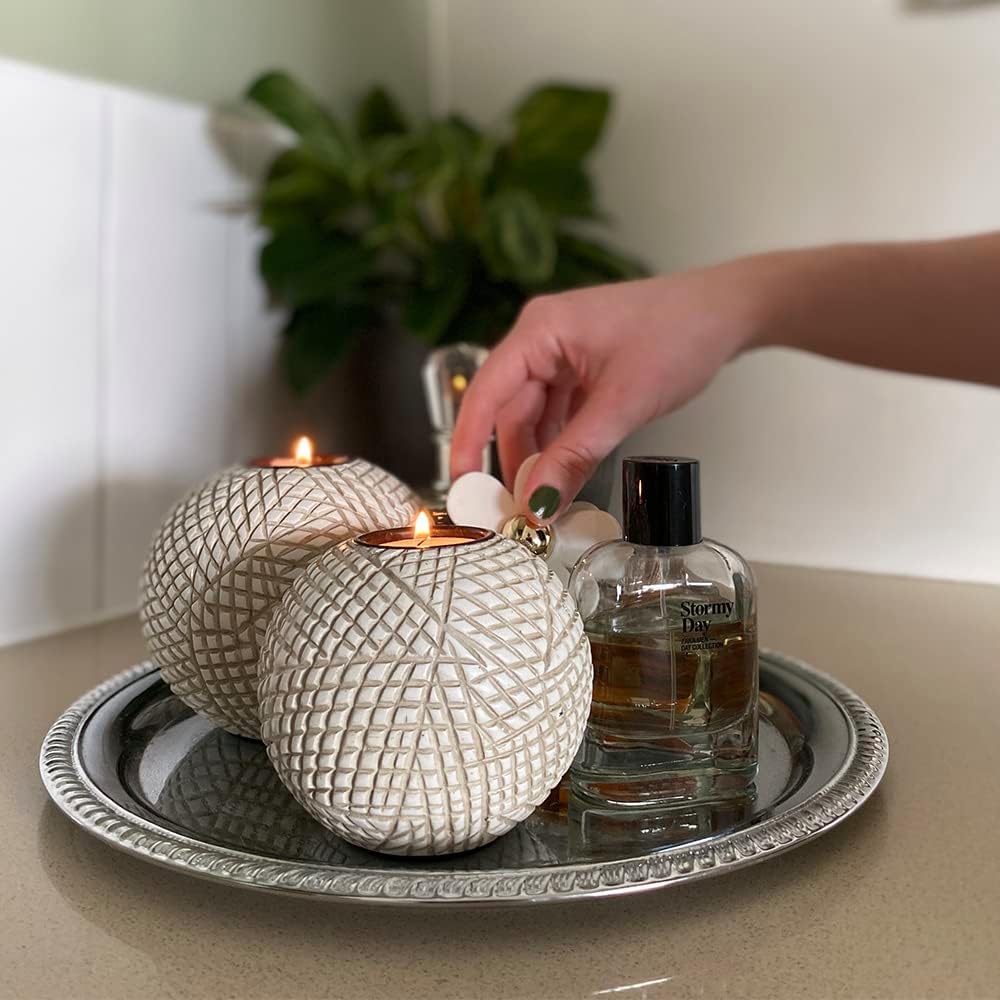 Elegant Orb Candle Holder Set 2-Pack
