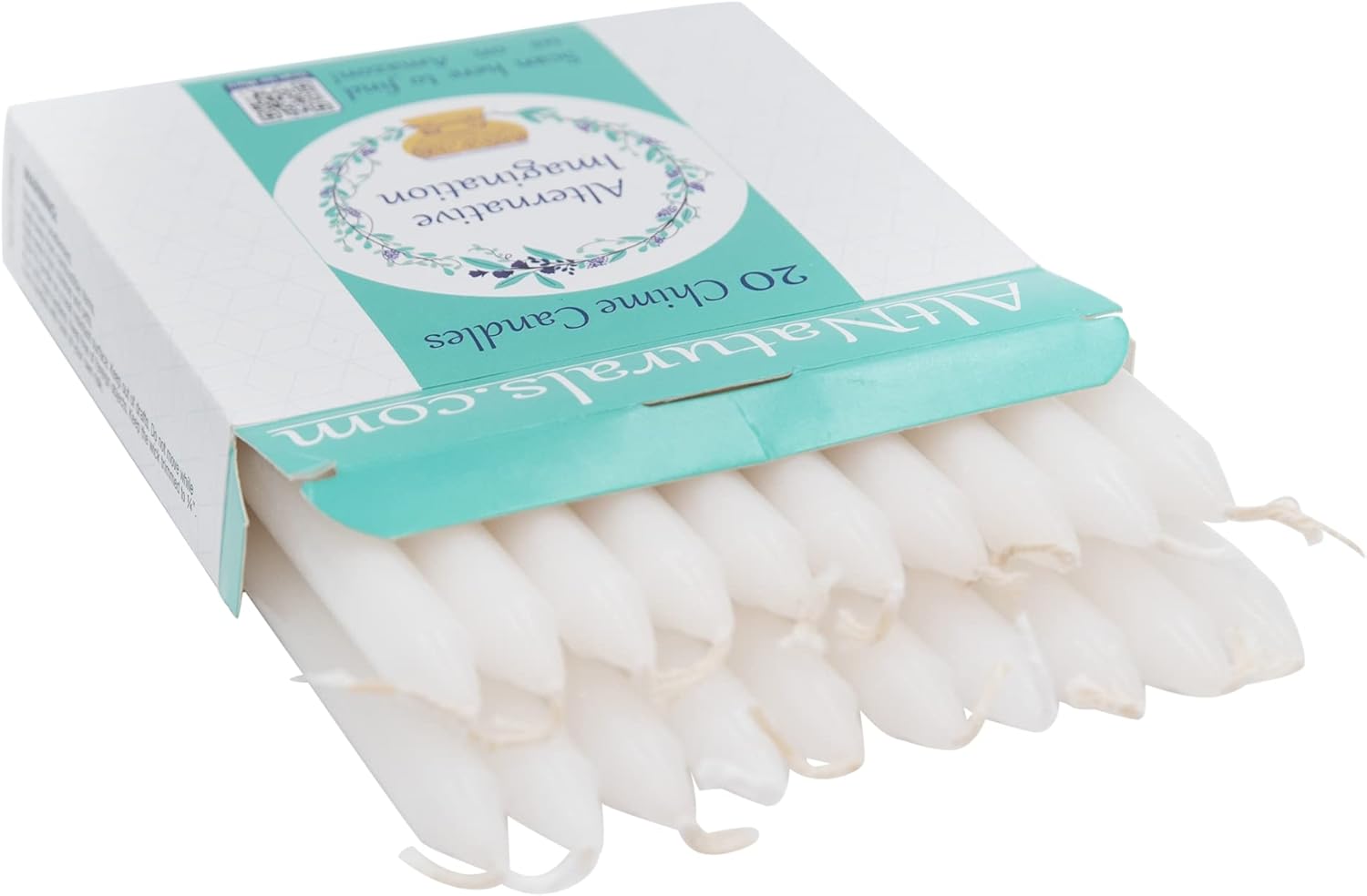 20 Pack White Candles for Prayer Decor