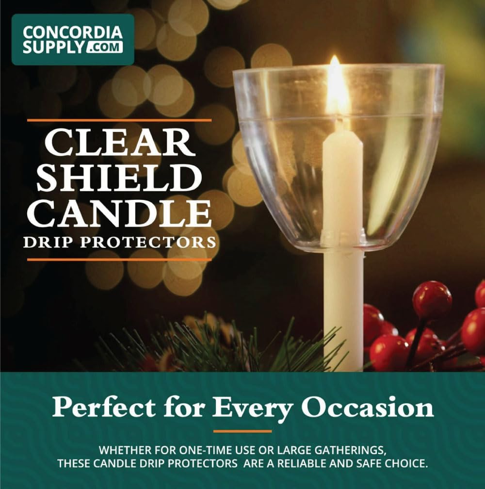 Clear Shield Candle Drip Protectors 50-Pack