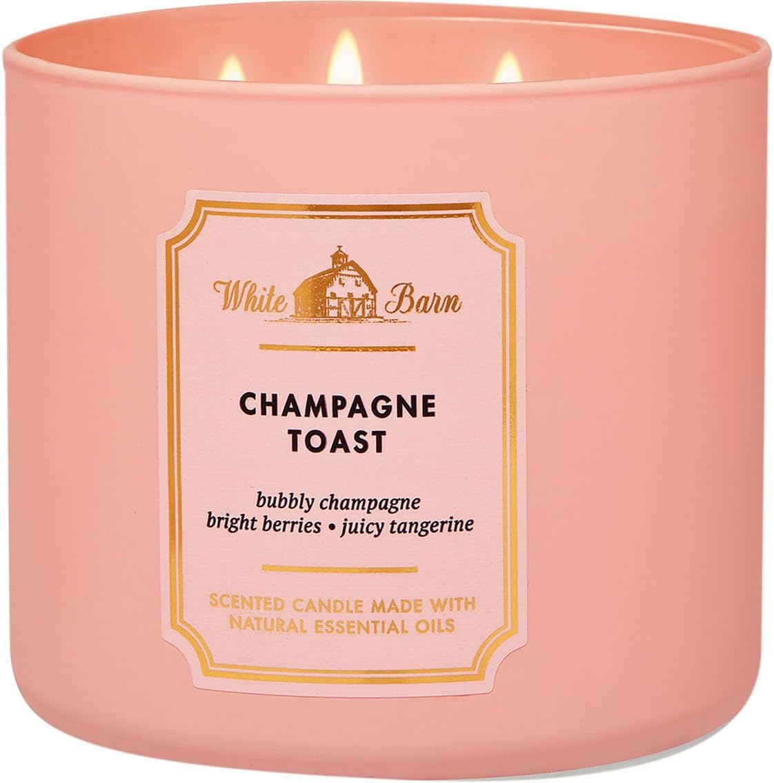 Champagne Toast Candle 145oz 3 Wick Basic White Barn