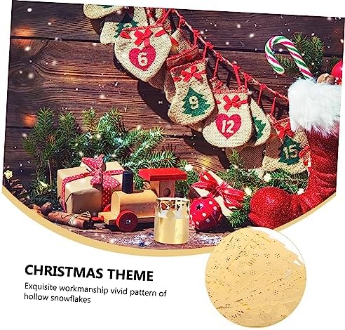 50pcs Christmas Paper Lampshade Decorations Snowflake Candle Shade