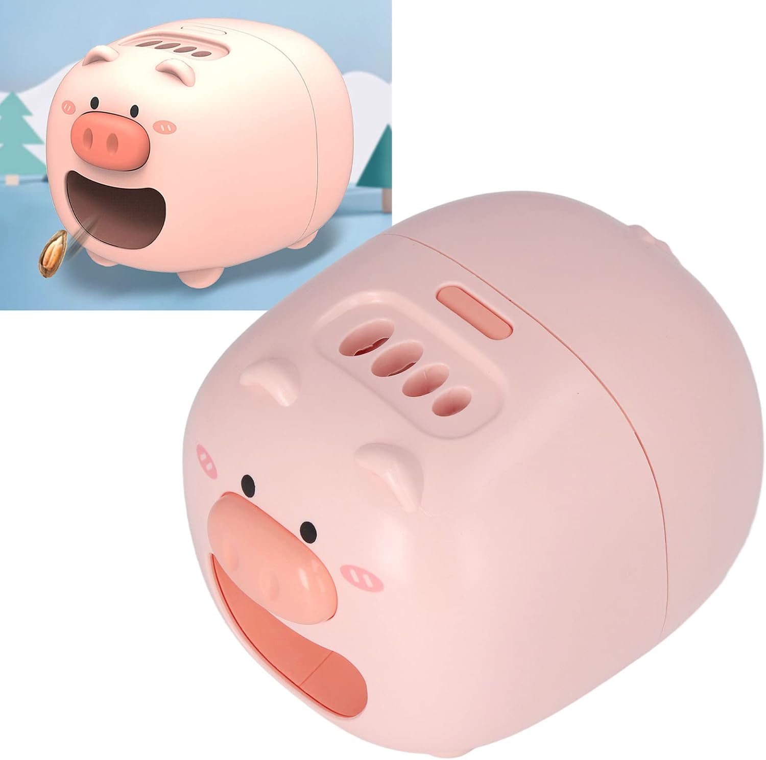 Melon seed peeler with a pig shape design that makes peeling a breeze
