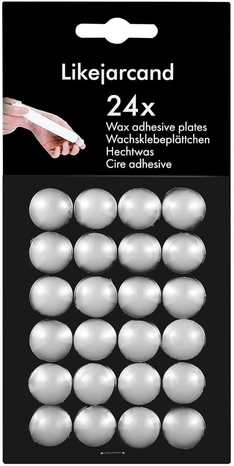 24 Dots Candle Taper Holders Adhesive for Candles