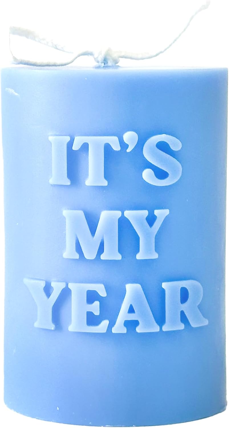 Uplifting Blue Candle Positive Message