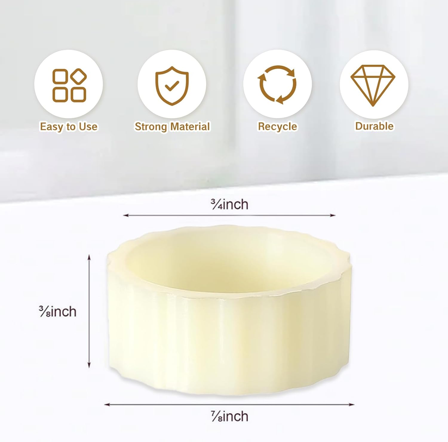 Secure Taper Candlegrips 10Pcs 78 OD x 34 ID x 38 H