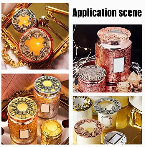 GORGECRAFT Candle Toppers Elegant Candle Shade Extensions for Even Burn Silver