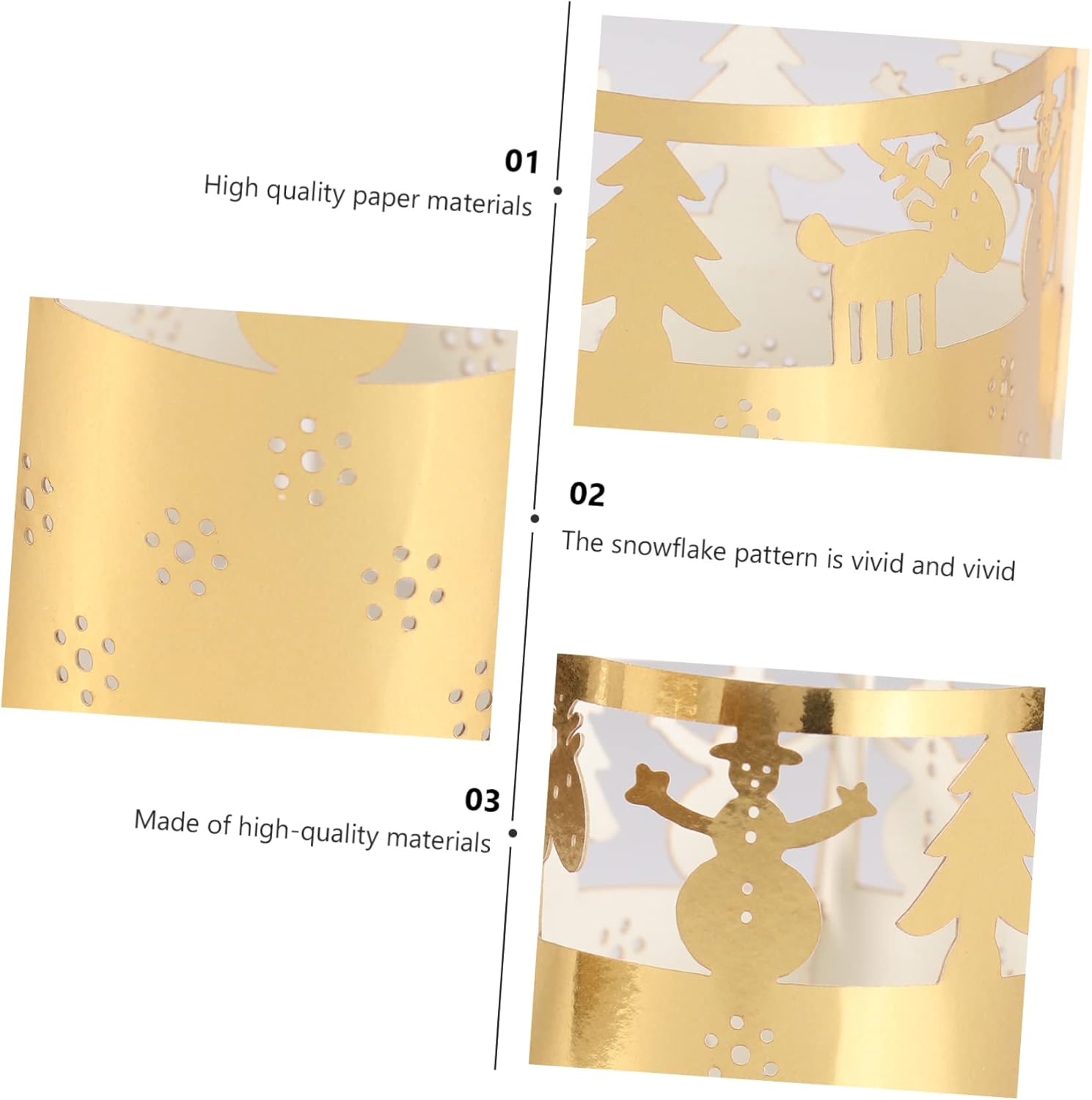 Zerodeko Christmas Snowflake Candle Lamp Shade