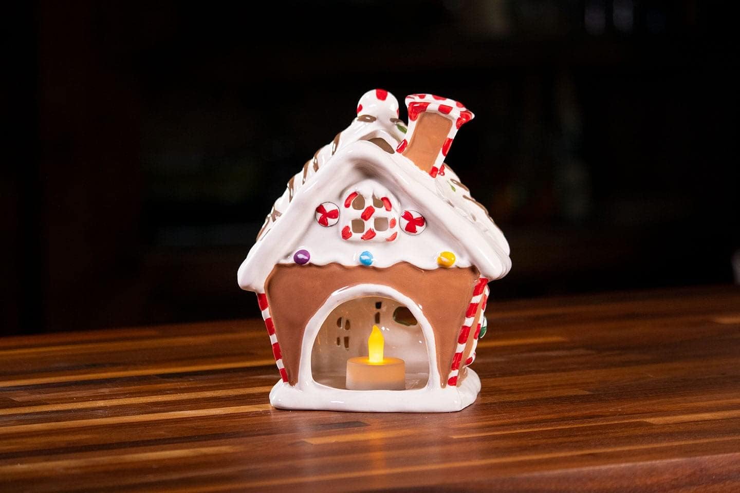 Blue Sky Ceramics Dancing Gingerbread Candle House
