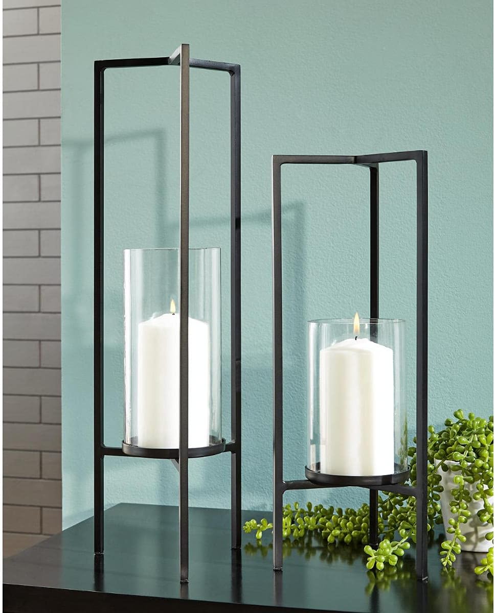 Ginette Metal 2-Piece Candle Holder Set