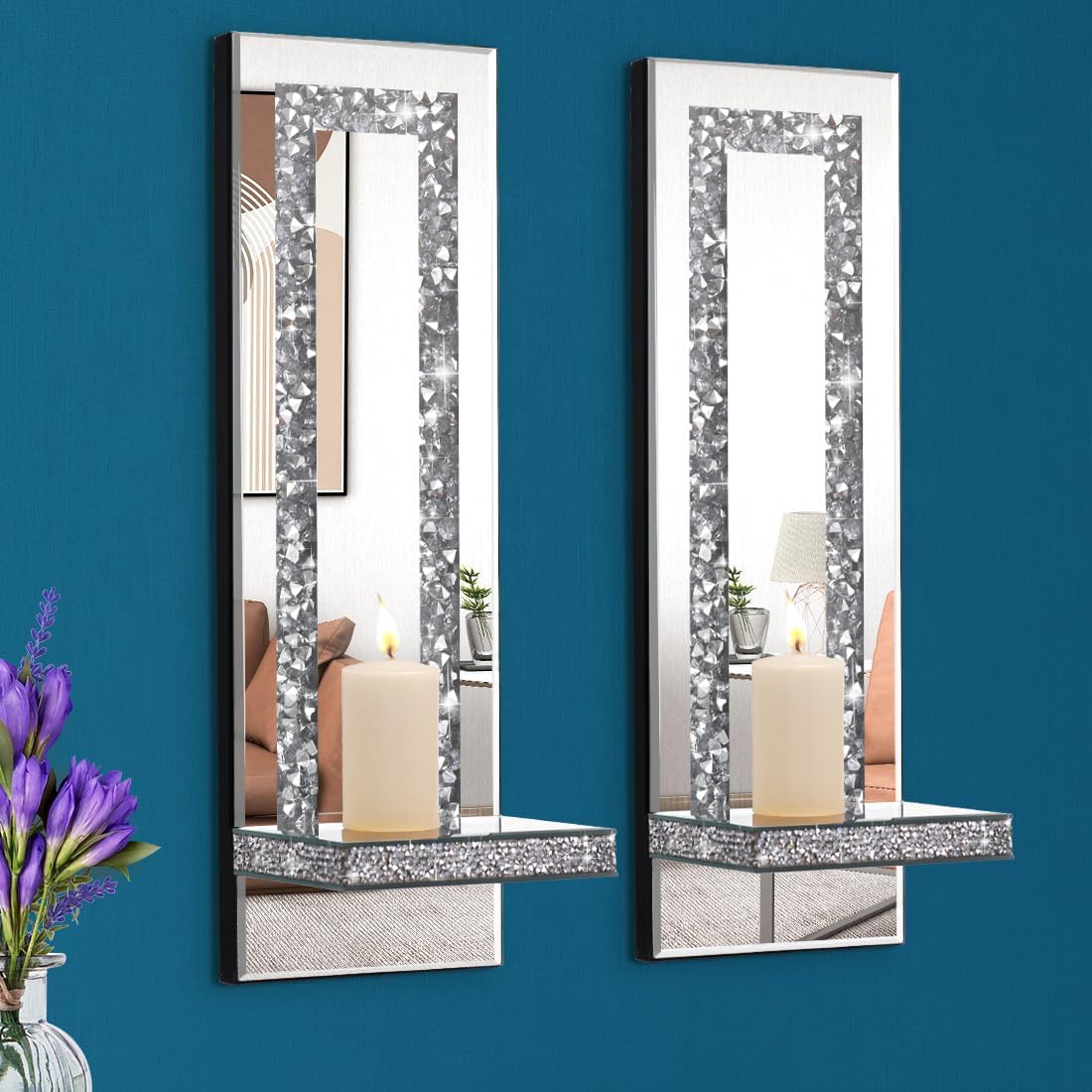 Aeveco Crystal crush diamond mirrored candle scones