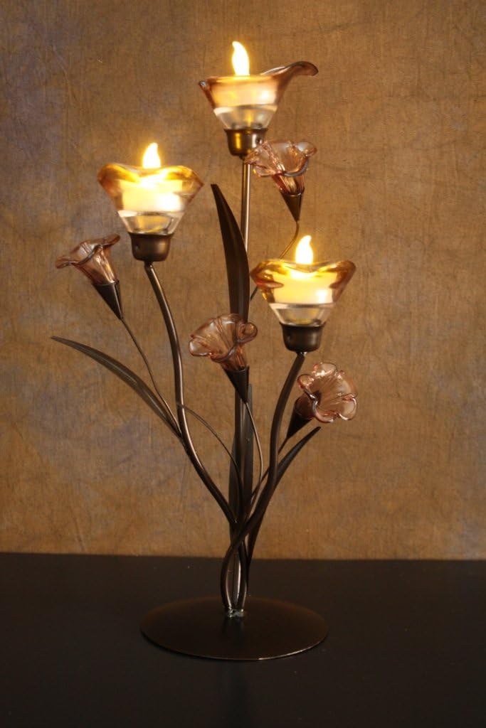 The Light Garden Large Champagne Lily Candle Holder