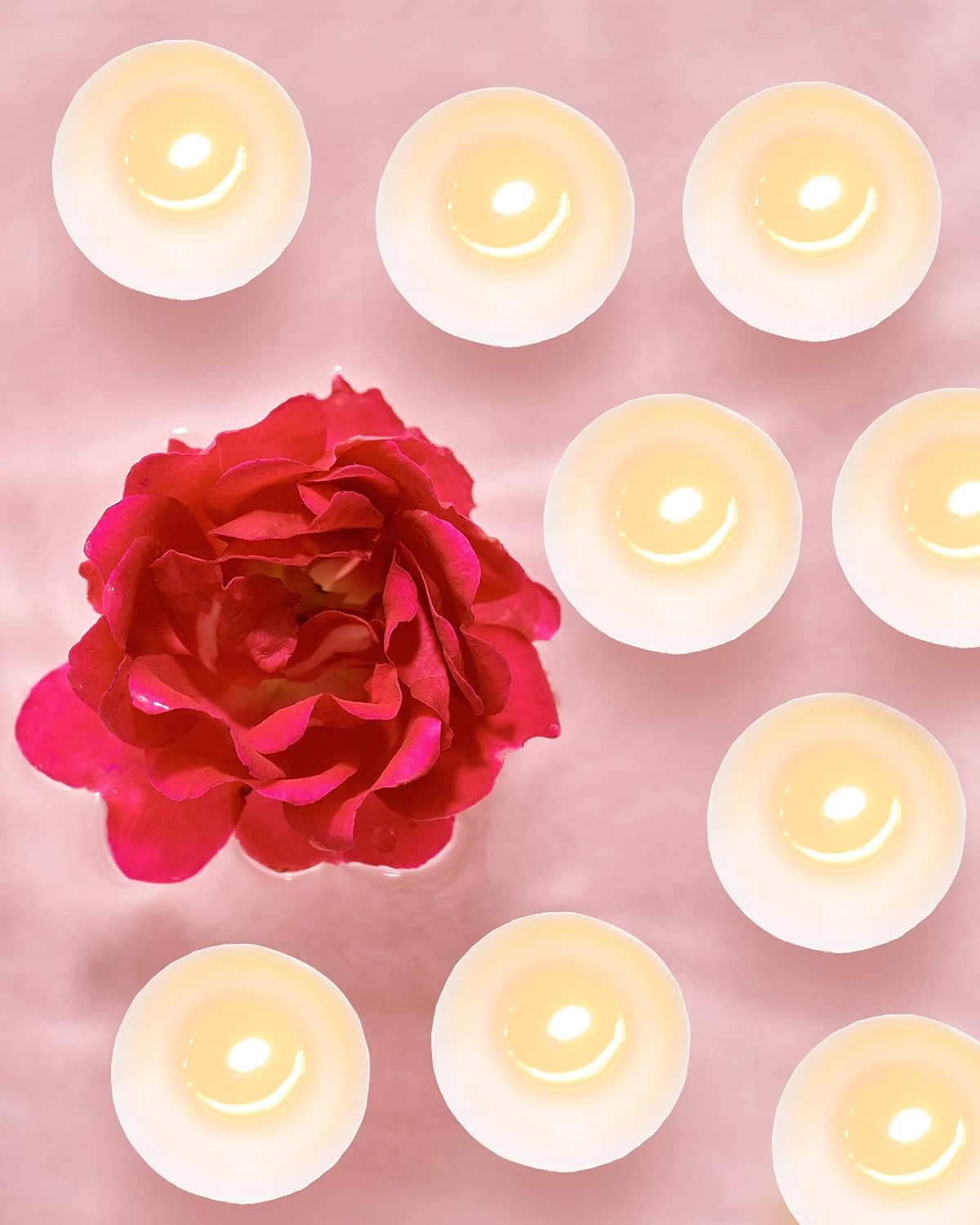 Elegant Floating Candles - 100 White Spherical Candles for Weddings Parties